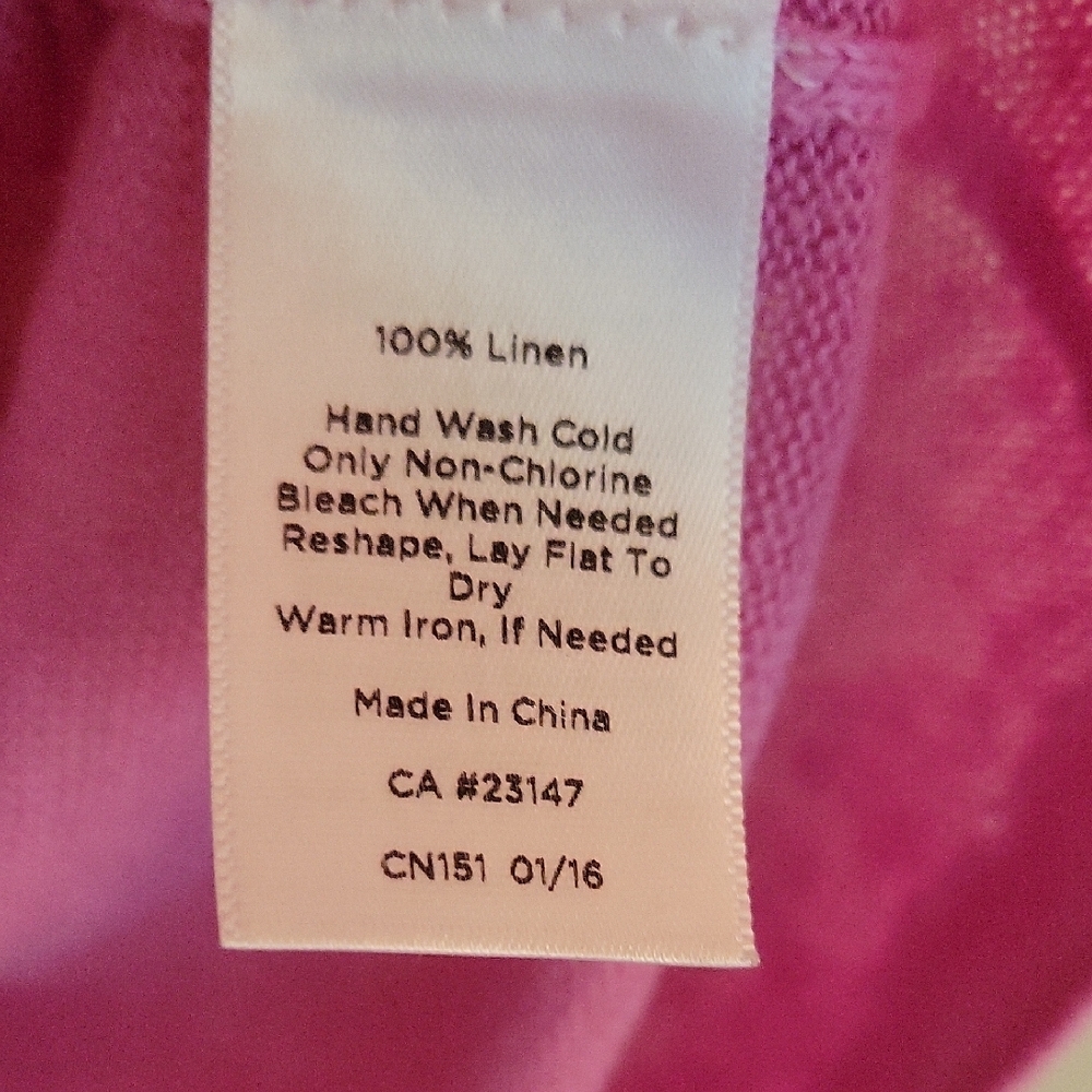 Talbots Soft Pink V-Neck Blouse - Picture 3 of 3